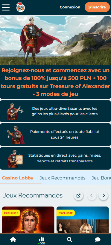 Capture d'écran de la version mobile 1