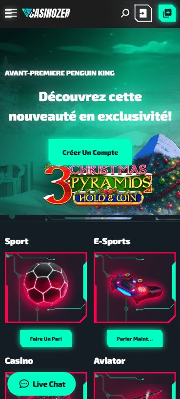 Capture d'écran de la version mobile 1