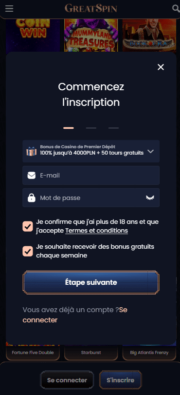 Capture d'écran de la version mobile 3