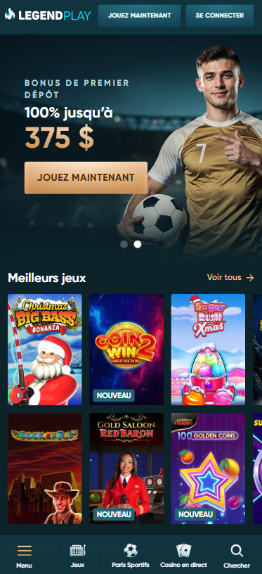Capture d'écran de la version mobile 1