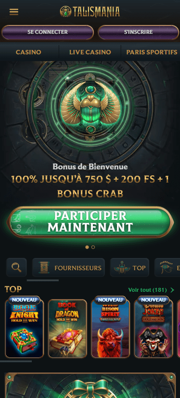Capture d'écran de la version mobile 1